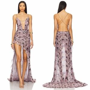 Jaded London Asteria Maxi Dress in Multi